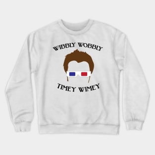 3D Glasses Tenth Doctor Crewneck Sweatshirt